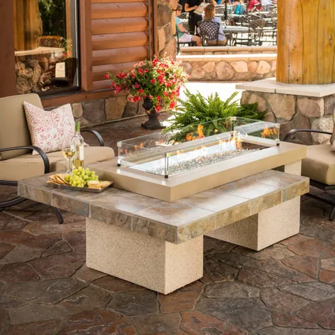 Outdoor GreatRoom Uptown Brown Fire Pit Table - NSS