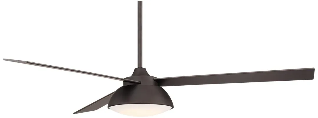 Casa Vieja 60" Casa Vieja Modern Outdoor Ceiling Fan with Light LED Dimmable Remote Rubbed Bronze Reversible Blades Damp Rated Patio Porch, photo 5 of 5