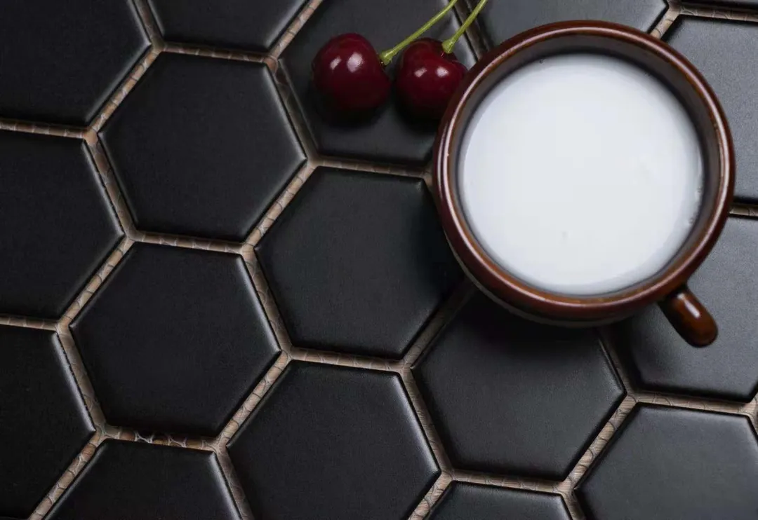 WS Tiles - Value Matte Black 10.5 in. x 10.5 in. Porcelain 2" Hexagon Mosaic Floor & Wall Tile (9 sq. ft / Case), photo 5 of 7