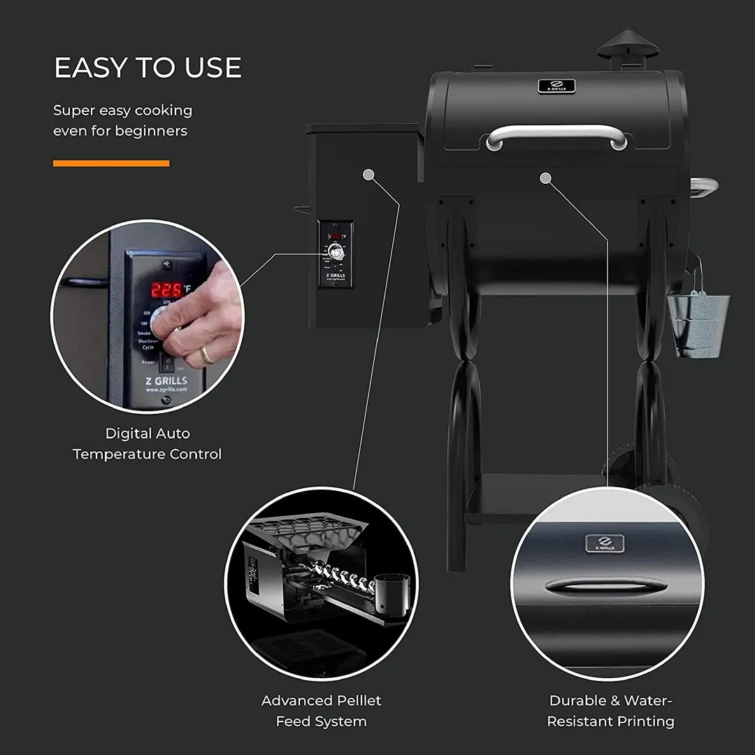 Z Grills 550A Smart Wood Pellet Grill 6 in1 Outdoor BBQ Smoker 590 SQ Inches Cooking Area, photo 5 of 7