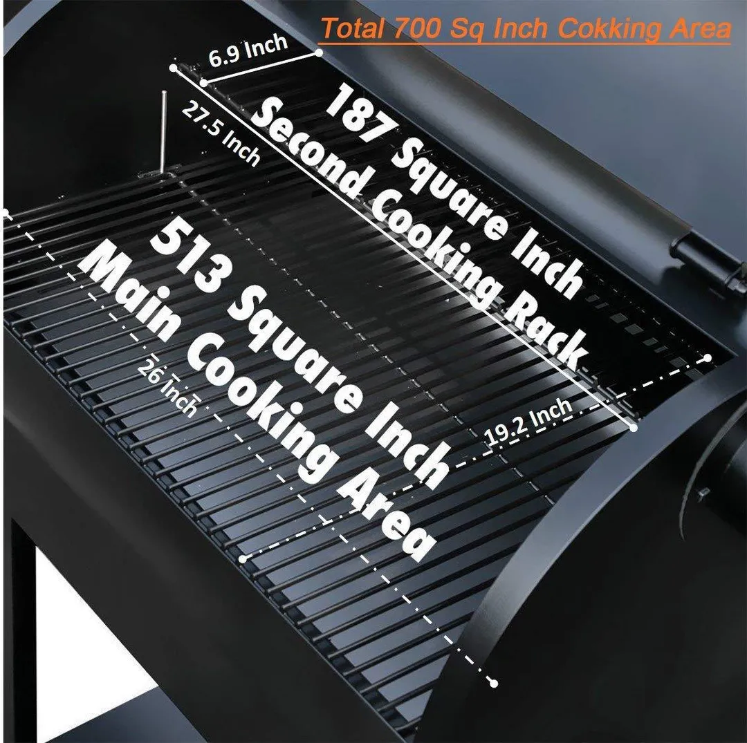Z Grills ZPG-7002 Wood Pellet Grill & Smoker, 8 in 1 BBQ Grill Auto Temperature Control, 700 sq inch Cooking Area, Black, photo 2 of 6