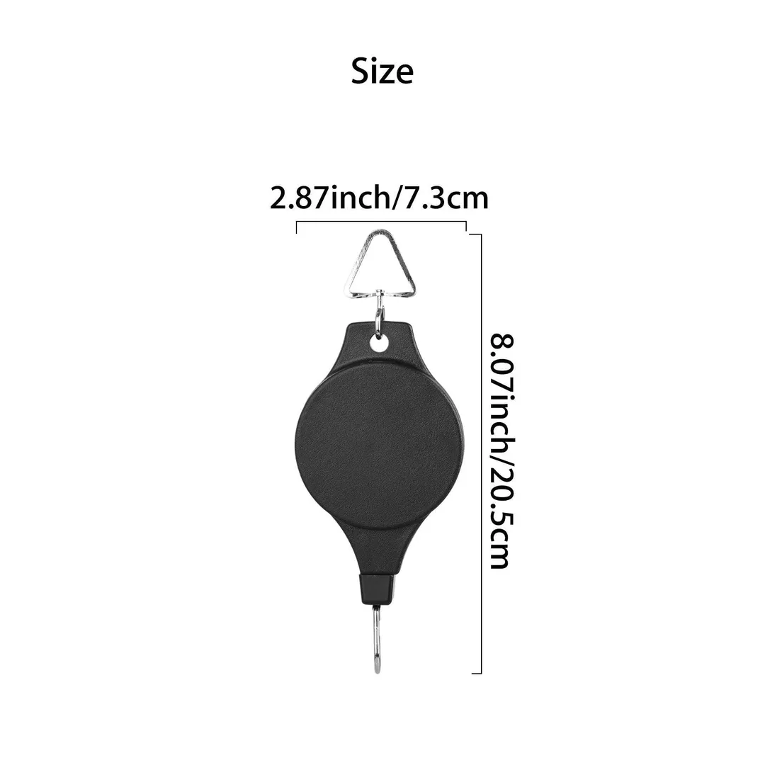 EEEKit 4/3/2/1 PACK Plant Pulley Retractable Hanger, Hanging Planters Flower Basket Hook, Plant Hanger Hanging Garden Baskets Pots and Birds Feeder Hang High Up and Pull Down to Water and Feed, Black, photo 12 of 12