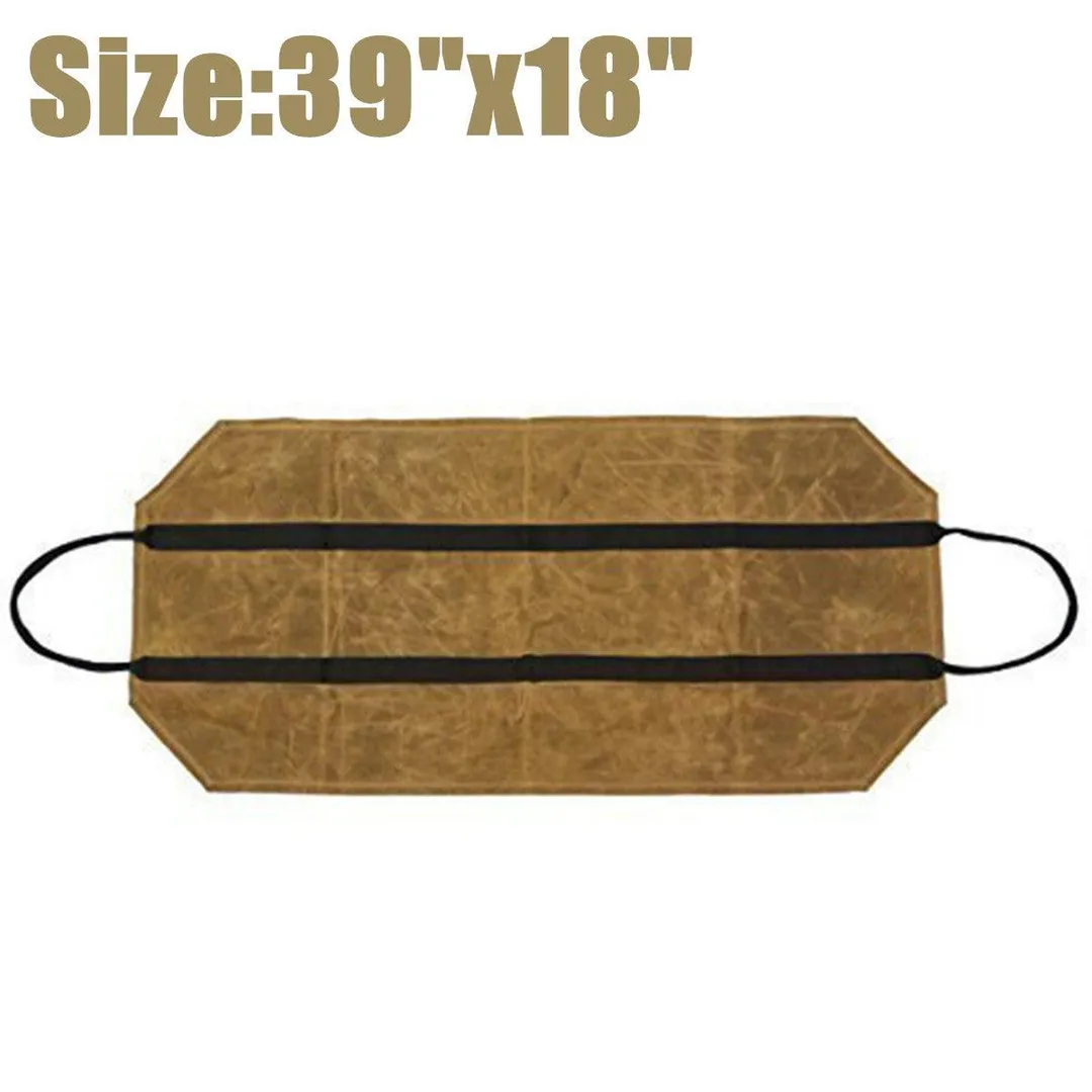 Novashion 39x18inch Firewood Log Carrier Bag Wood Holder Storage Portable Large Tote Camping US,Firewood Canvas Caddy Log Tote Bag Carrier Holder Transports, photo 3 of 6
