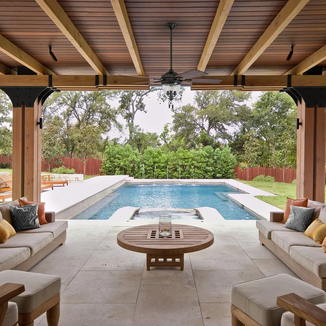 Honeywell Glencrest 52" Craftsman Industrial Oil Rubbed Bronze LED Outdoor Ceiling Fan with Light, photo 8 of 12
